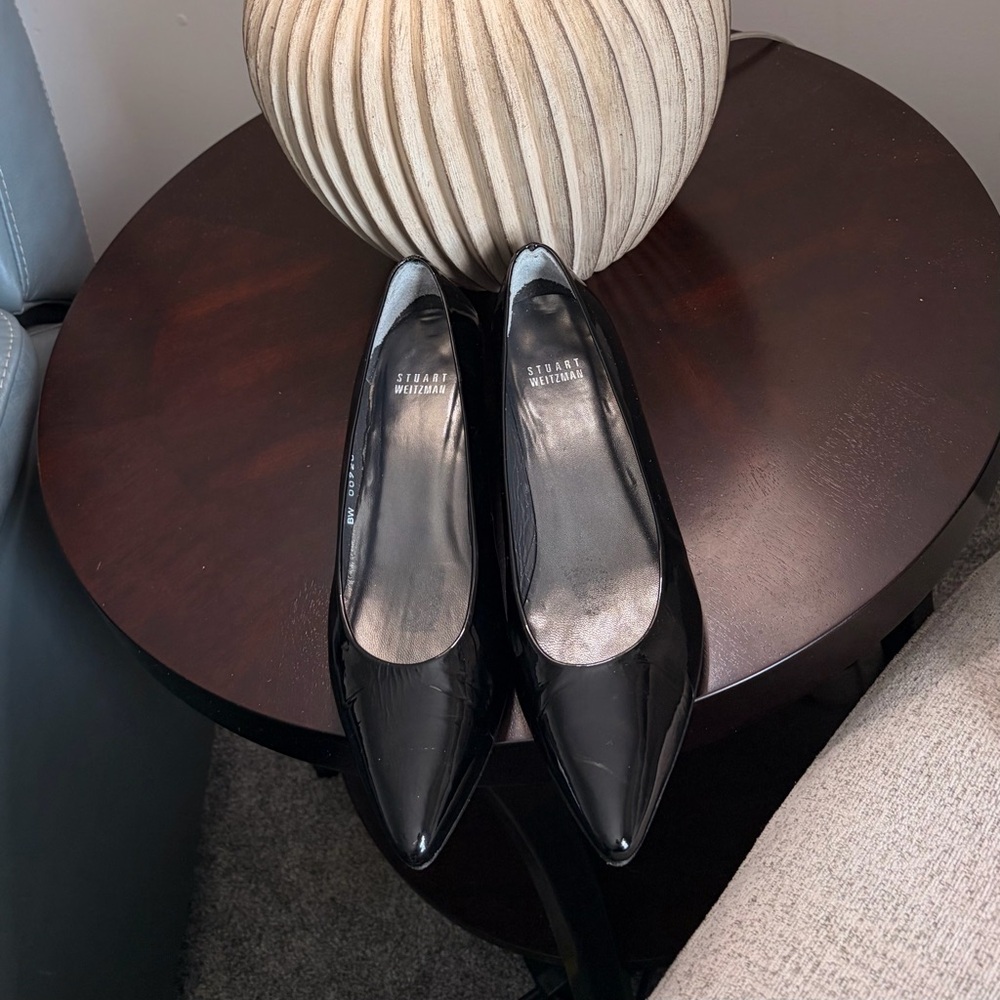 Stuart Weitzman Black Patent Flats